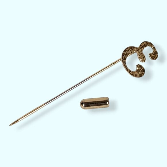 (2/$20) V. Letter "E" Stick Pin - Picture 2 of 5